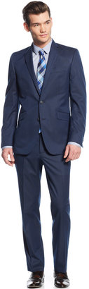 Kenneth Cole Reaction Blue Pinstripe Slim-Fit Suit