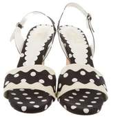 Thumbnail for your product : Saint Laurent Polka Dot Slingback Sandals