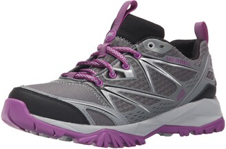 Merrell womens Capra Bolt Waterproof Hiking Shoe Grey/Purple 5 M US