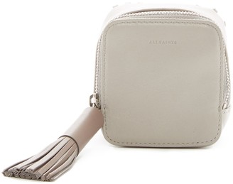 AllSaints Pearl Leather Cube Coin Purse