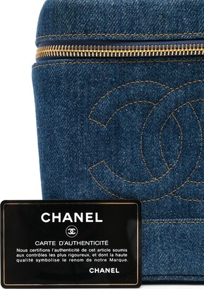 Chanel Pre Owned 1997 CC denim vanity bag - ShopStyle