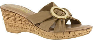 Easy Street Shoes Tuscany by Stretch Wedge Sandals -Conca