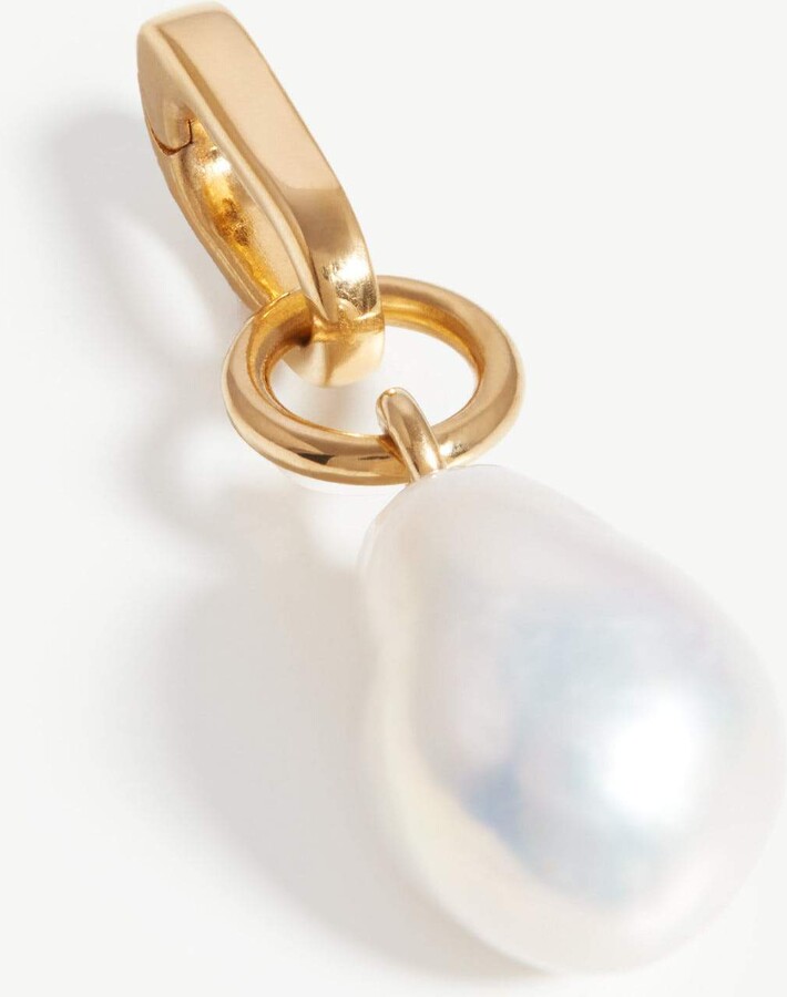 Baroque Pearl ClipOn Pendant 18ct Gold Plated/Pearl ShopStyle Necklaces