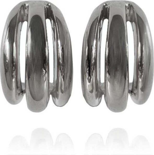 Linya Jewellery Bery Vintage Big Silver Hoop Earrings