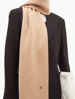 Thumbnail for your product : Raf Simons Logo And Text-embroidered Wool-blend Scarf - Camel