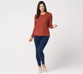 Thumbnail for your product : G.I.L.I. Got It Love It G.I.L.I. Peached Knit Ruched Long Sleeve T-Shirt