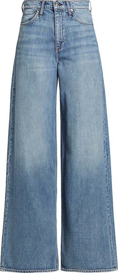Rag & Bone Women's Featherweight Sofie Wide-Leg Jeans - Beverly - Size 24