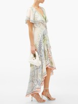 Thumbnail for your product : Camilla Beach Shack Ruffled Silk Wrap Dress - White Print