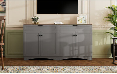 Latitude Run Farmhouse TV Stand With 2 Drawers For Tvs Up To 70\