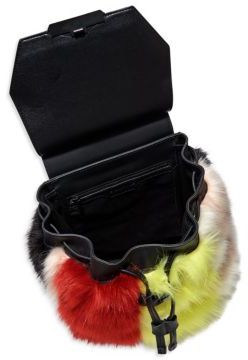 KENDALL + KYLIE Nancy Multi-Colored Faux Fur Backpack