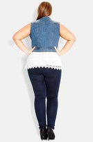 Thumbnail for your product : City Chic 'Denim Daze' Vest (Plus Size)