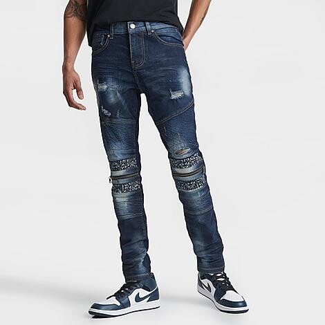 JD Sports Men's Supply And Demand Bandana Moto Denim Jeans