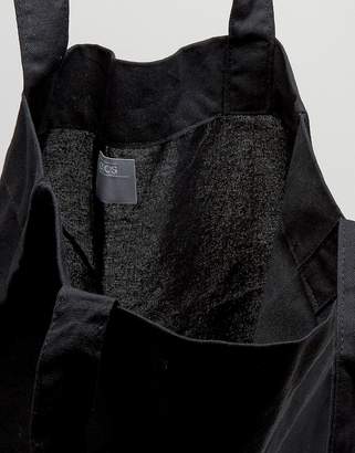 ASOS DESIGN tote bag in black