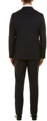 Cole Haan Tailored Wool-Blend Suit With Flat Front Pant