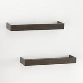 Thumbnail for your product : Crate & Barrel Set of 2 Archetype 24" Brown Ledges