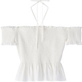 Thumbnail for your product : Rebecca Taylor Off-The-Shoulder Poplin Top