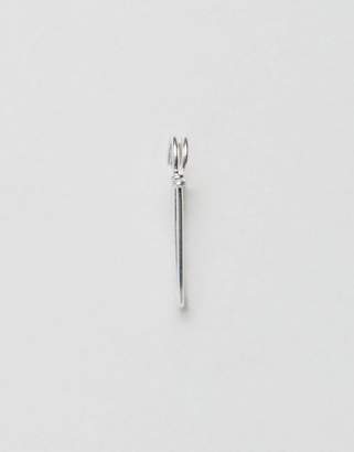 ASOS Sterling Silver Safety Pin Earrings