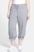 Thumbnail for your product : Allen Allen Cropped Sweatpants (Plus Size)