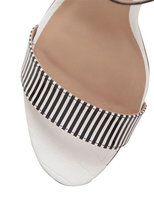 Thumbnail for your product : Kurt Geiger 100mm Izzy Striped Leather Sandals