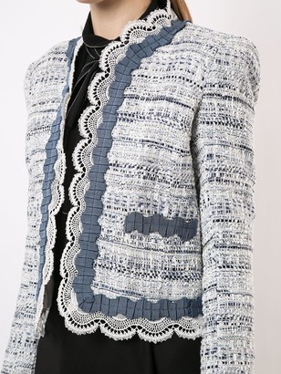 ZUHAIR MURAD Lace-Trimmed Tweed Jacket
