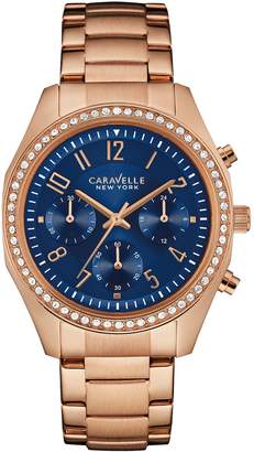 Caravelle New York 44L196 Women's Rose Gold Bracelet Band Dial Watch