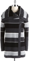 Thumbnail for your product : Calvin Klein PERFORMANCE Envelope Collar Striped Thermal Sweater