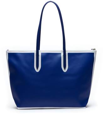 Lacoste Women's L.12.12 Concept Colorblock Petit Pique Large Zip Tote Bag