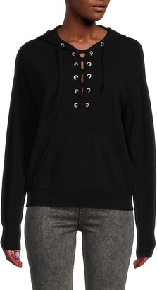 Amicale Lace Up Cashmere Sweater