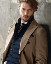 Thumbnail for your product : Brunello Cucinelli Nylon Double-Breasted Trench Coat, Camel