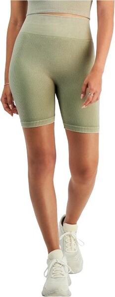 Hippie Rose HippieRoseWomensRibbedBikerCasualMiniShorts,darkgreen,X-Small