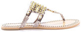 Thumbnail for your product : Twelfth St. By Cynthia Vincent | Lux Studded Embroidered Snake Leather Thong ...