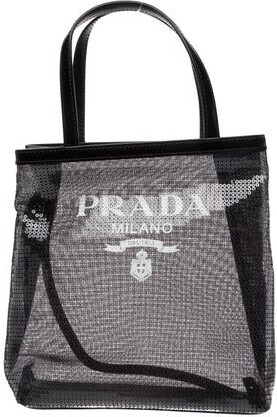 Prada Enameled Metal Triangle Top Handle Bag