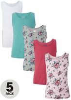 Thumbnail for your product : Free Spirit 19533 Freespirit Girls Everyday Essentials Vests (5 Pack)