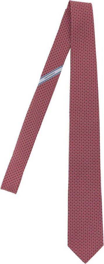 Ferragamo Gancini Print Satin Tie