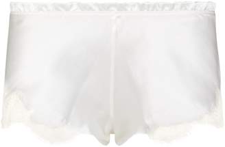 Carine Gilson Silk Lace Trim Shorts