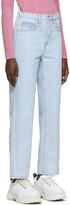 Thumbnail for your product : pushBUTTON Blue Corseted Back Jeans
