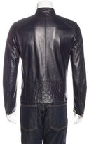 Thumbnail for your product : Gucci Leather-Trimmed Web-Accented Jacket