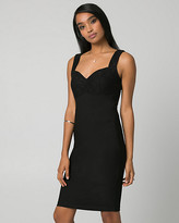 Thumbnail for your product : Le Château Ottoman Knit V-Neck Banded Dress