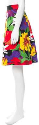 See by Chloe Matelassé Floral Print Skirt