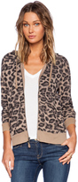 Thumbnail for your product : Splendid Distressed Leopard Zip Hoodie