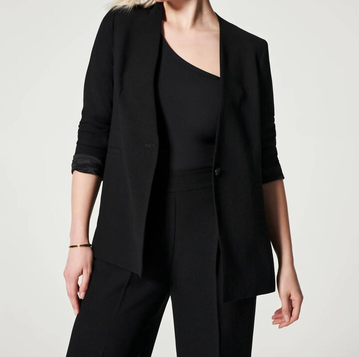 Spanx Carefree Crepe Blazer In Classic Black - ShopStyle