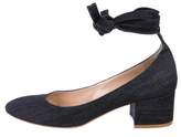 Thumbnail for your product : Gianvito Rossi Denim Mid-Heel Pumps