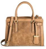 Thumbnail for your product : Merona Women's Faux Leather Med Belted Tote with faux suede detail