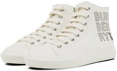 Thumbnail for your product : Burberry Logo Print Cotton Lace-up Sneakers