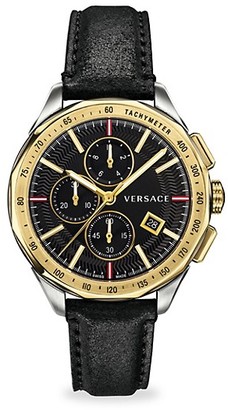 mouse Pamphlet Previously Versace Univers Leather Strap Chronograph Watch - ShopStyle