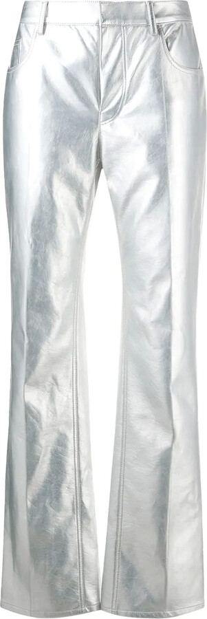 Philosophy di Lorenzo Serafini Flared Metallic Finish Trousers