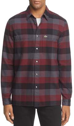 Lacoste Plaid Long Sleeve Button-Down Shirt