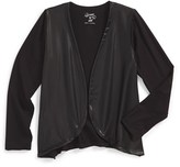 Thumbnail for your product : Flowers by Zoe Faux Leather Shrug (Toddler Girls & Little Girls)