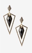 Thumbnail for your product : Express Pave Triangle Stone Post Earrings