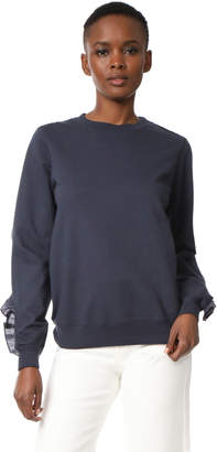Clu Silk Ruffle Sweatshirt